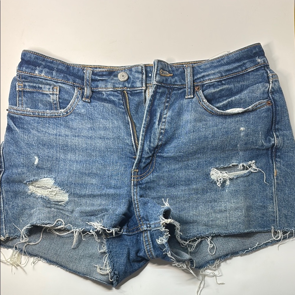 Old Navy Light Blue Distressed Jean Shorts